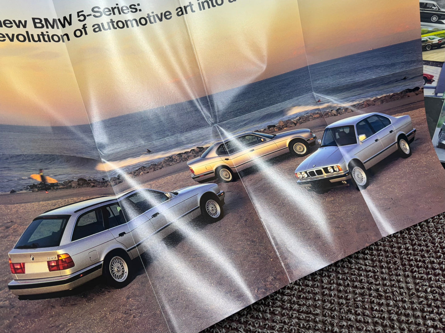 BMW E34 Fold Out Poster Brochure 1993