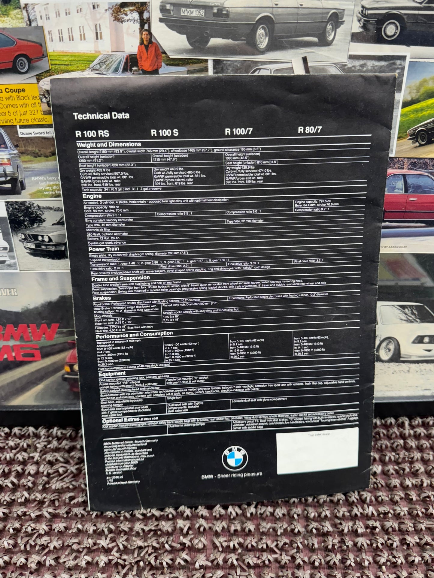 BMW Motorcycles 1978 Technological Evolution Booklet