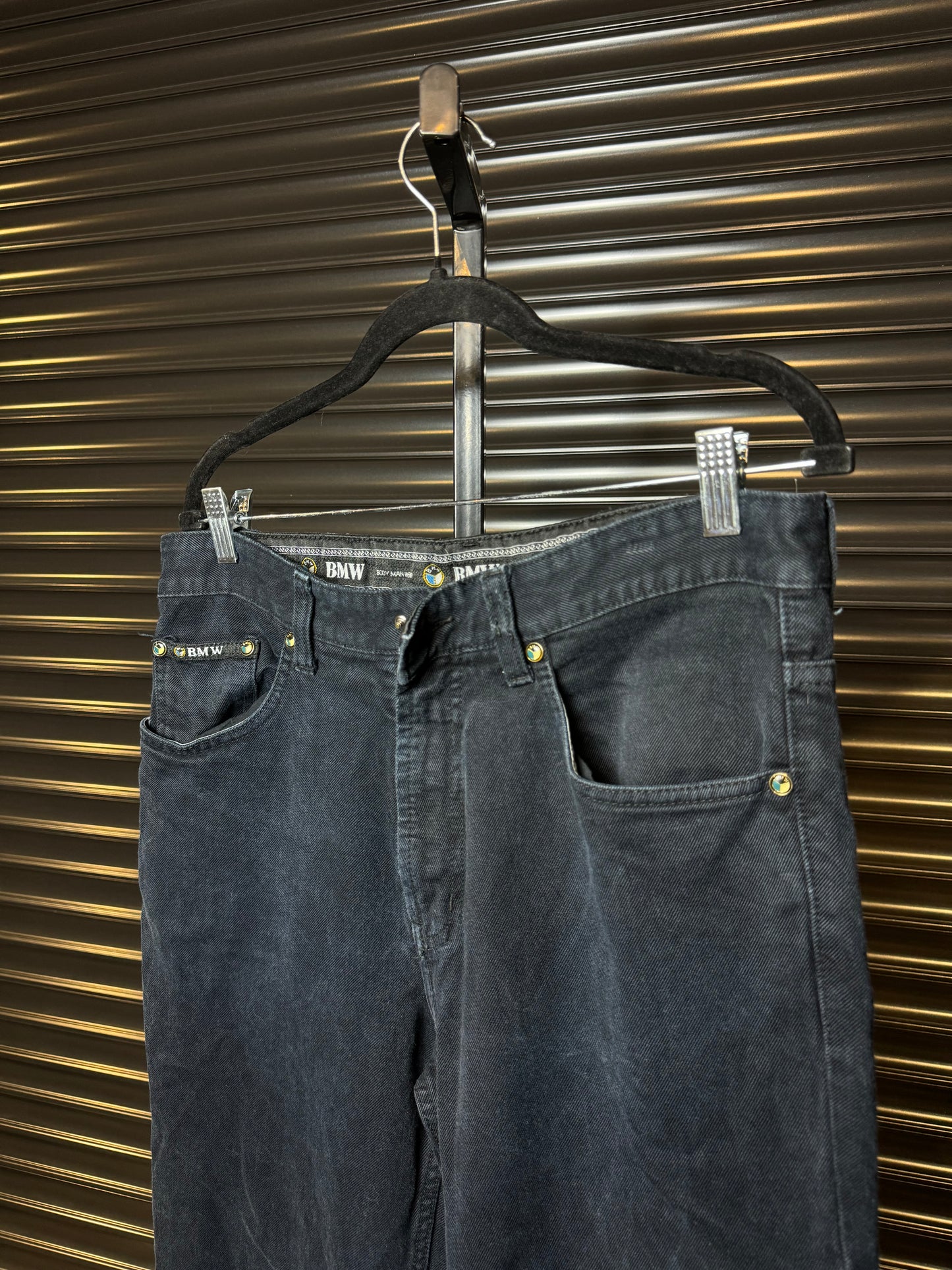 Vintage BMW Black Straight Leg Denim Jeans - 34x32
