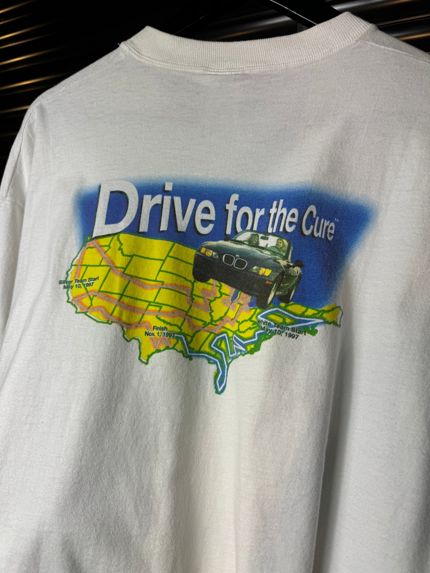 Vintage BMW Drive for the Cure Breast Cancer Tee - XL