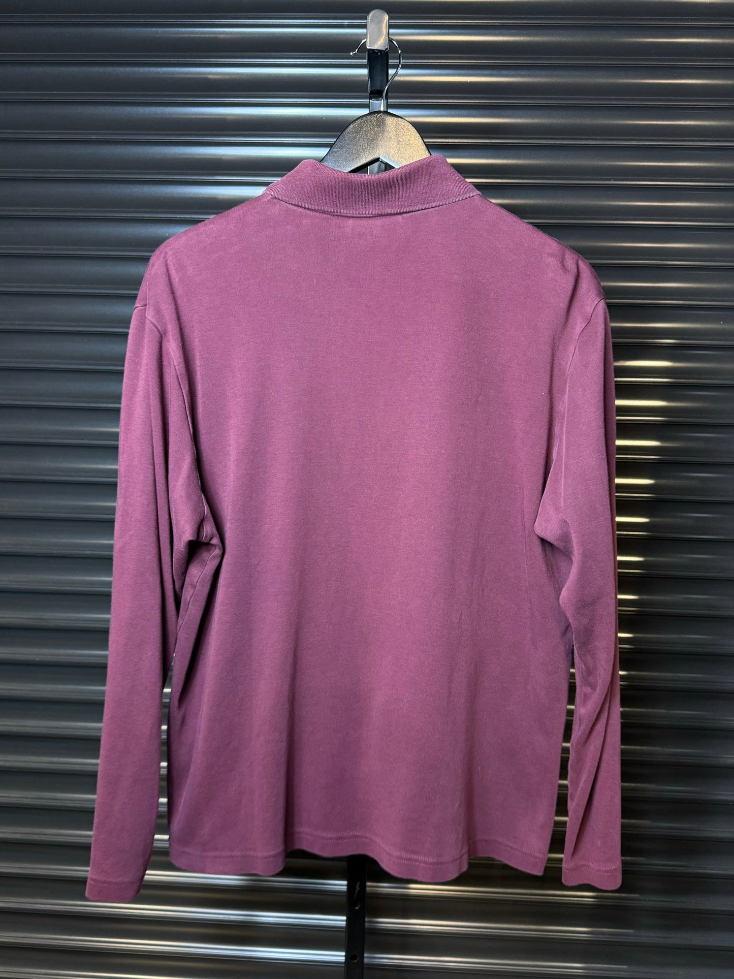 BMW Maroon Long sleeve Polo Shirt - Medium