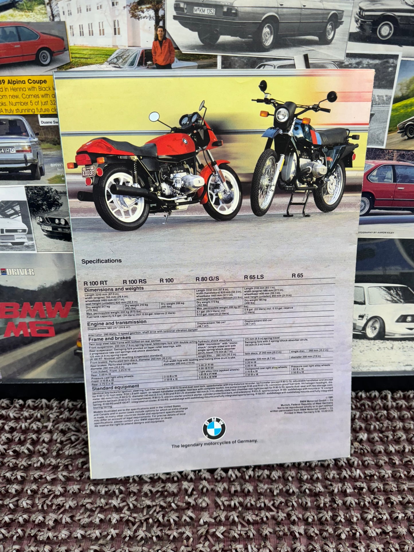 BMW Motorcycles 1981 Range Booklet