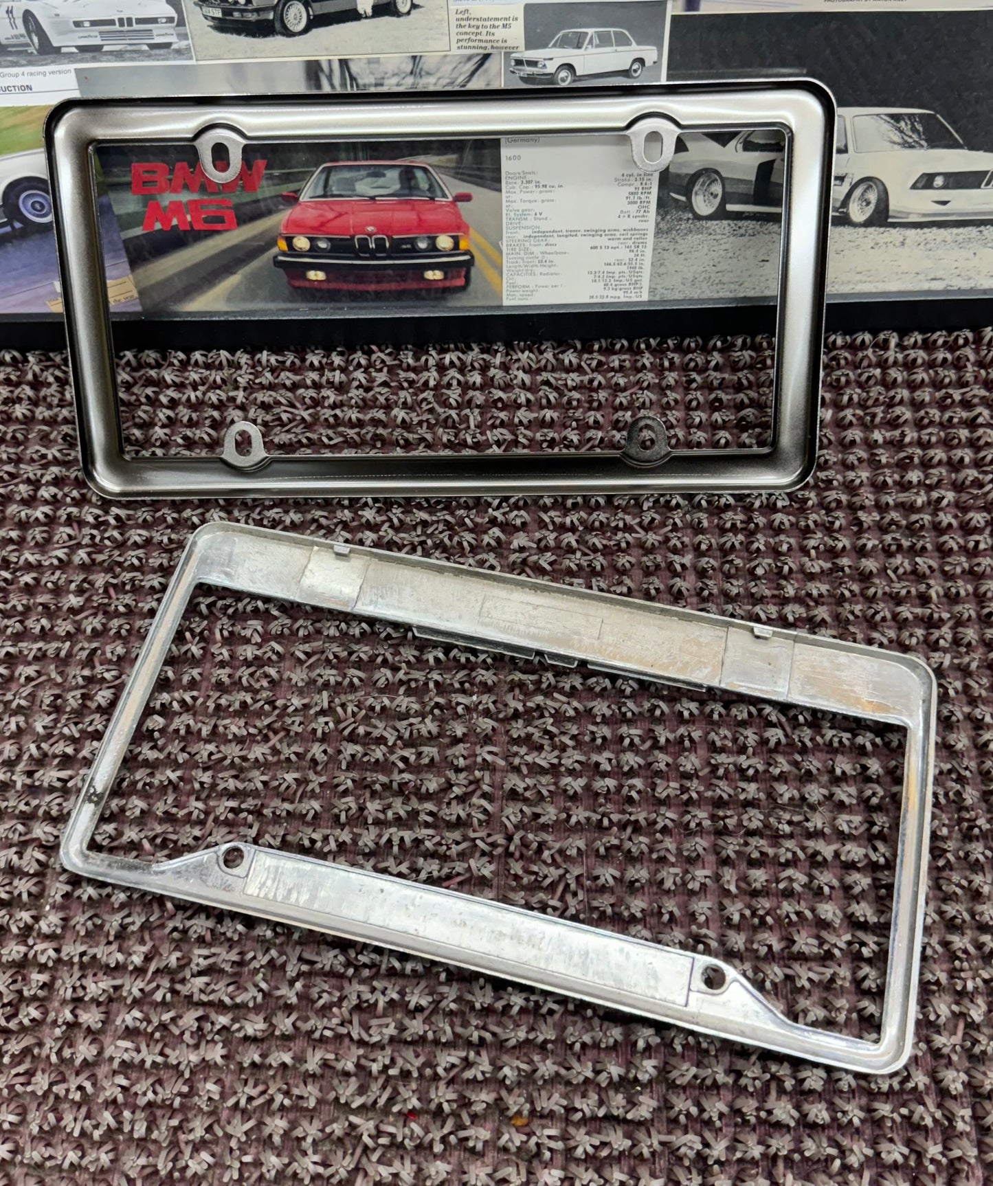 BMW E60 M5 License Plate Cover Set