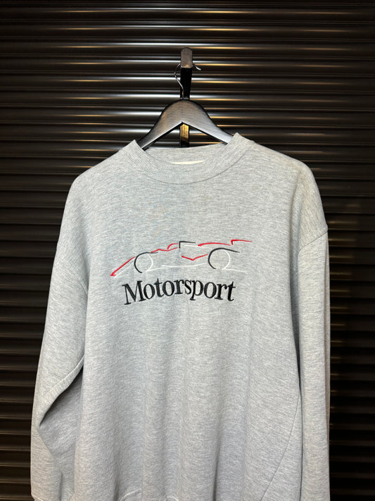 Vintage Mercedes Benz Embroidered Motorsport Crewneck - Large