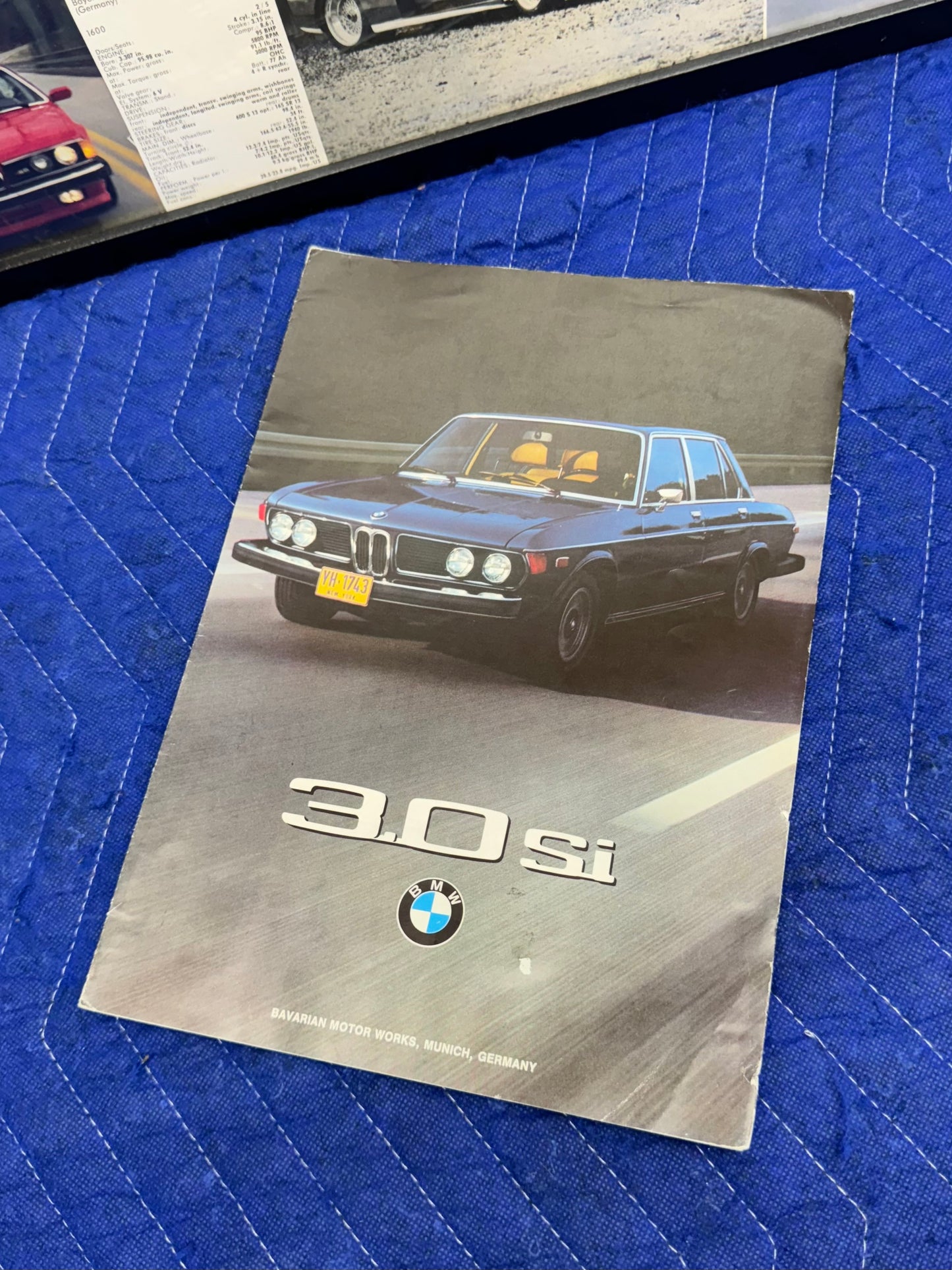 70’s BMW E9 3.0Si Fold Out Brochure Booklet