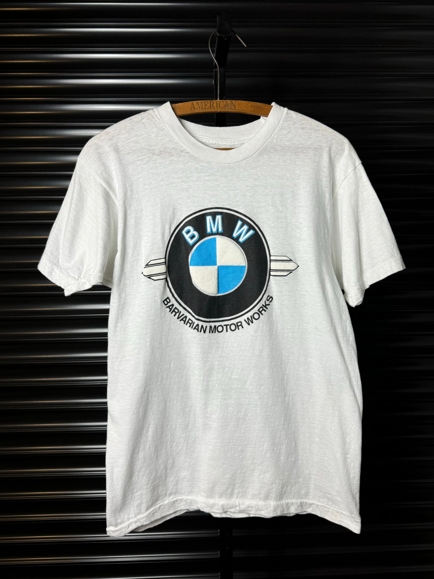 Vintage 80's BMW Puffprint Roundel Tee - Medium