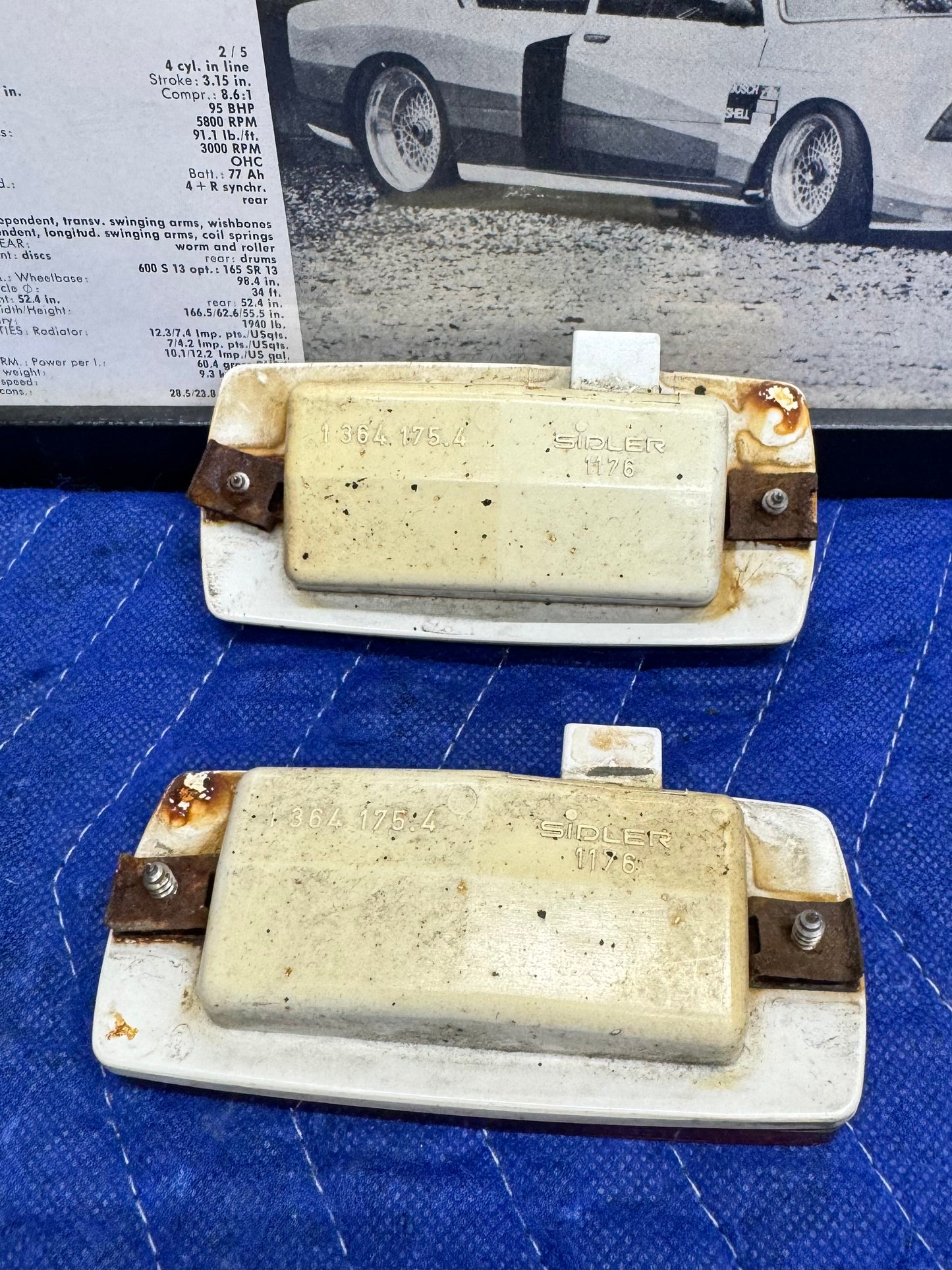 BMW E28 OEM Sidler Rear Side Red Marker Set of 2 - 13641754
