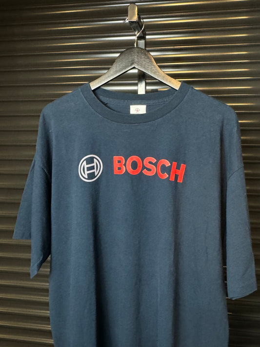 Vintage BOSCH Spellout Navy Tee - XL