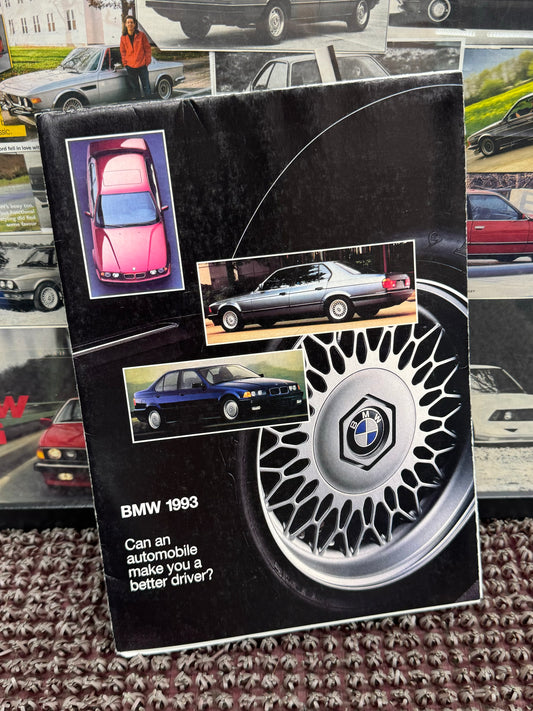 BMW E34 Fold Out Poster Brochure 1993