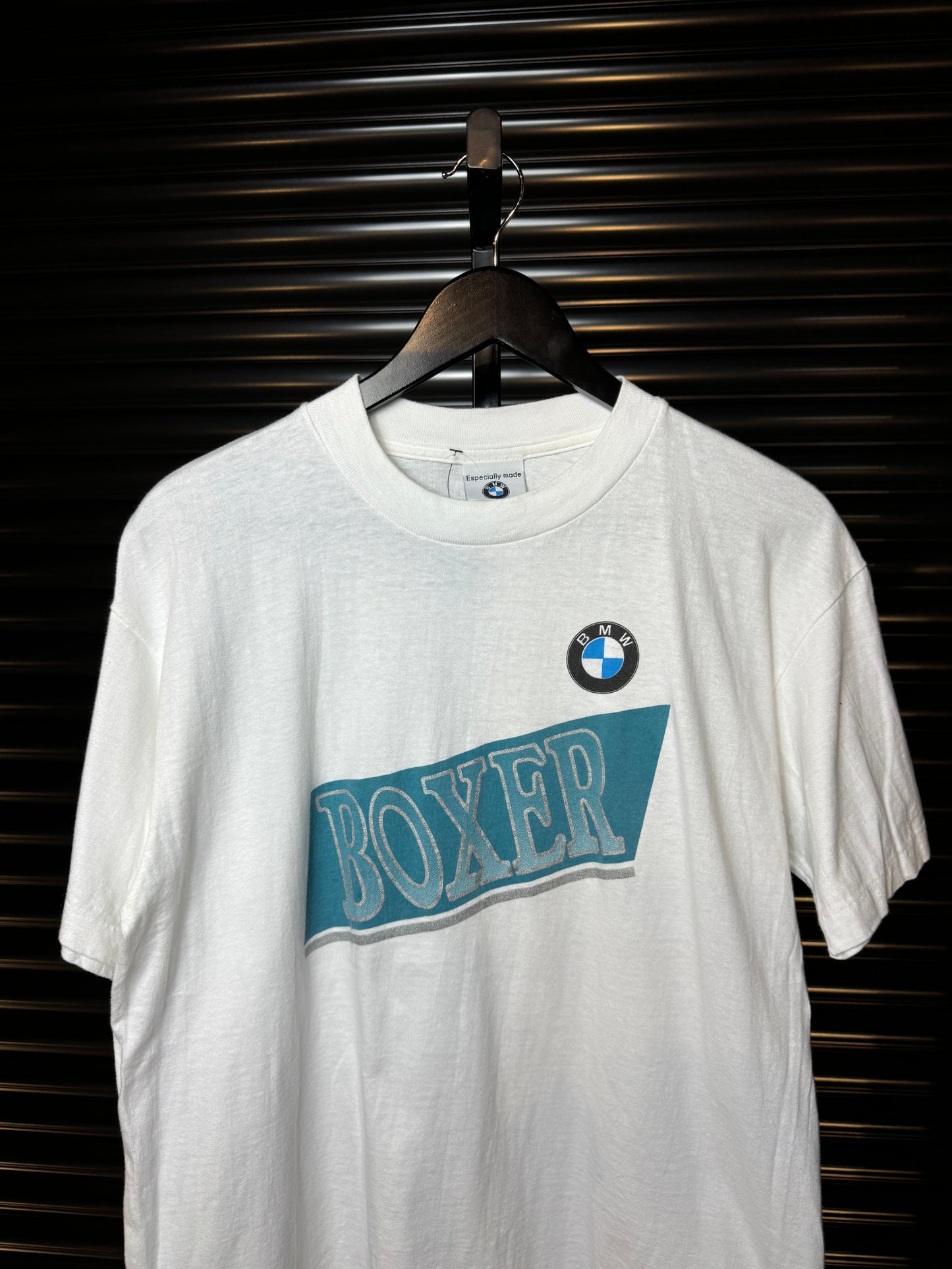 Vintage BMW Motorcycle Boxer Tee - White Medium
