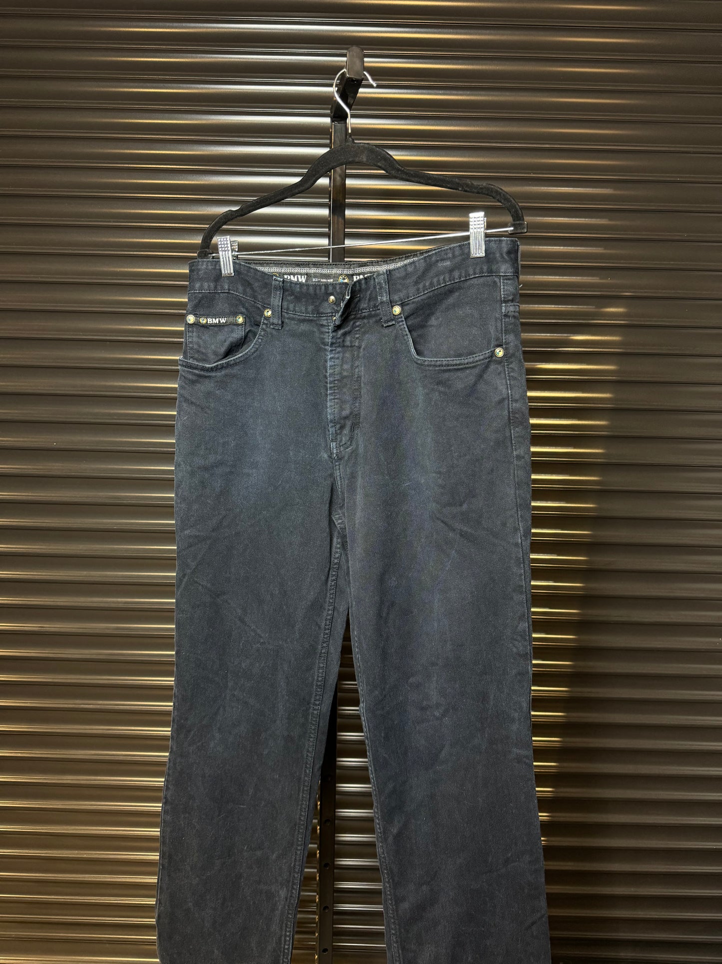 Vintage BMW Black Straight Leg Denim Jeans - 34x32
