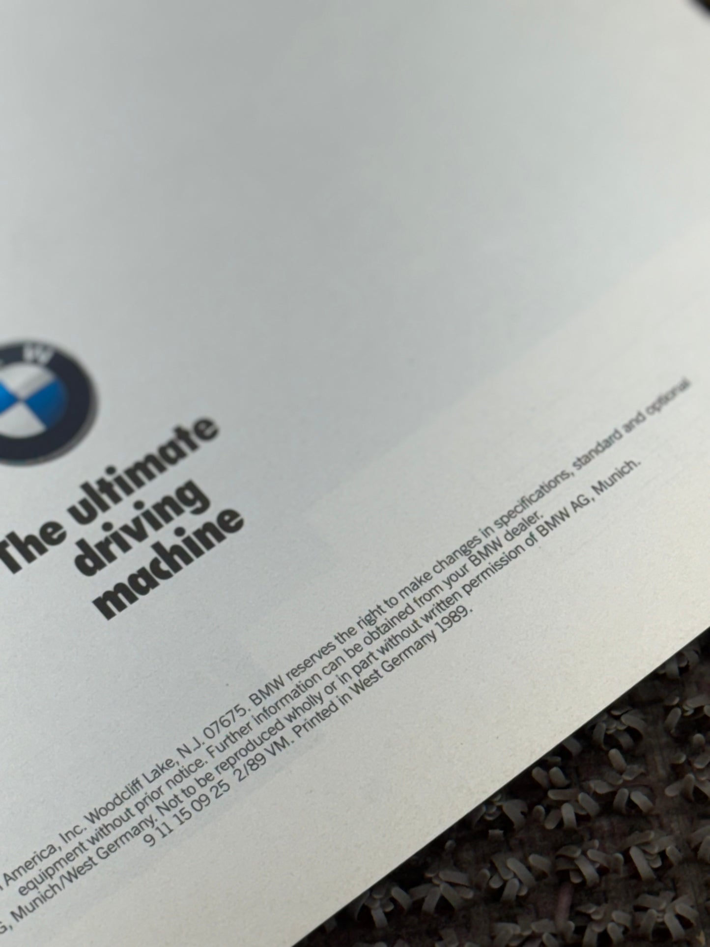 BMW 1994 Booklet