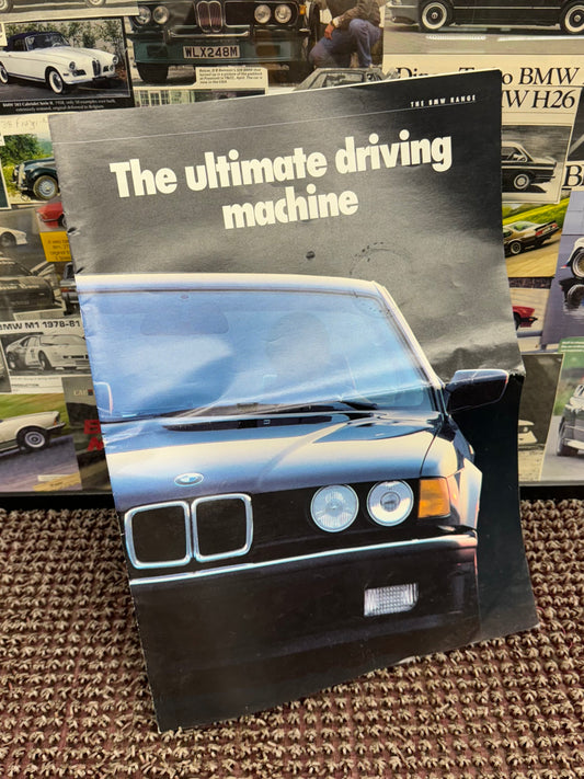 BMW E32 Fold Out Poster 1987 Booklet