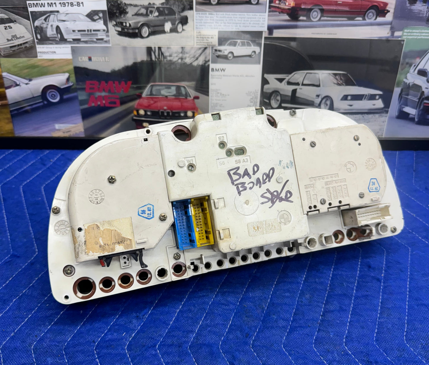 BMW E28 Euro Instrument Cluster + Quartz Clock - For Parts