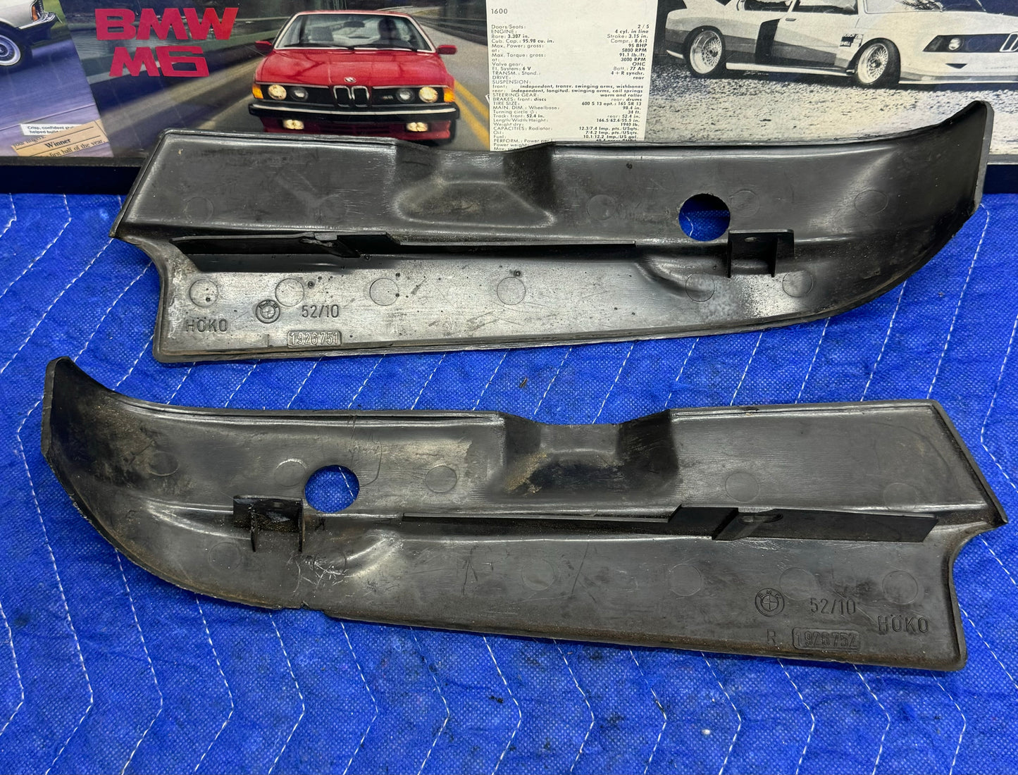 BMW E30 Sport Seat Side Trim Cover Black Set of 2