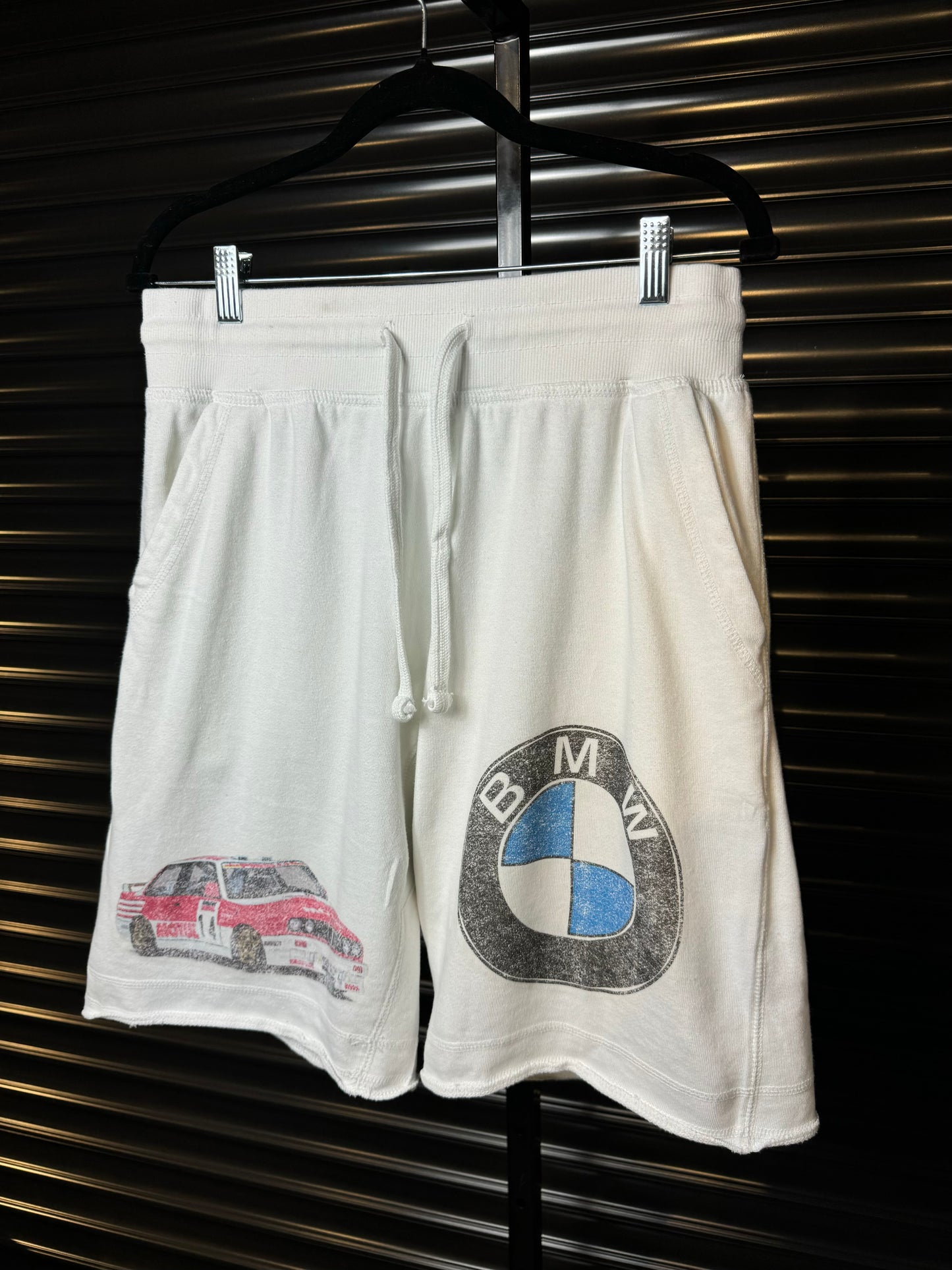 Vintage BMW E30 M3 No.14 Bastos White Shorts