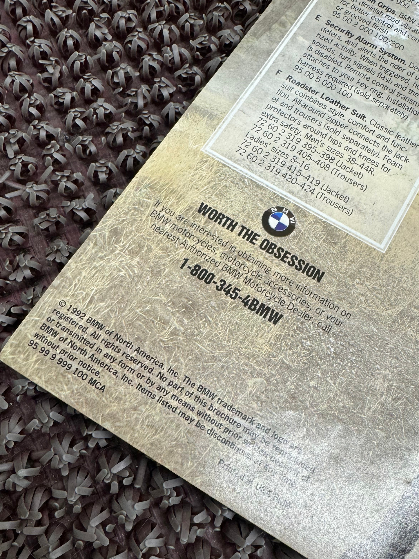 BMW Motorcycles 1992 Next Adventure Booklet