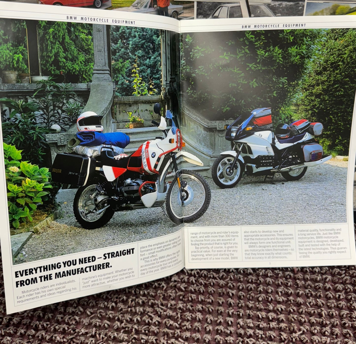 BMW Motorcycle Equipment 1990 Booklet