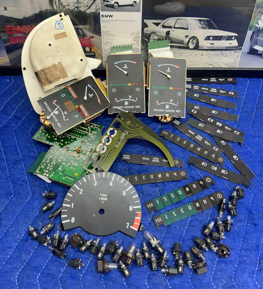 BMW E28 Instrument Gauge Cluster Misc. Parts Lot