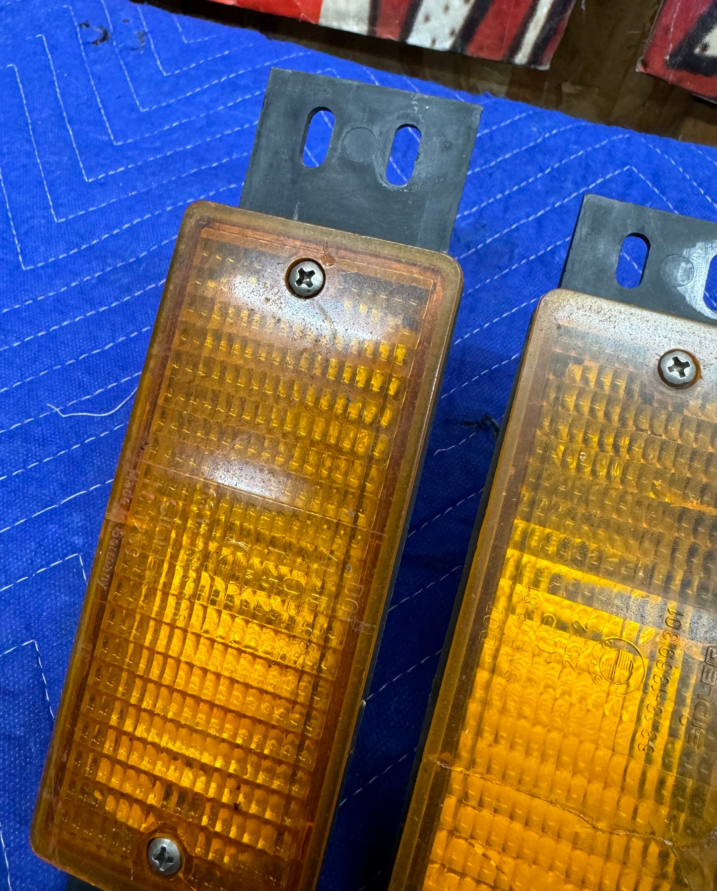 BMW E28 Front Turn Signal Parking Light Orange Set of 2 -  63131386608