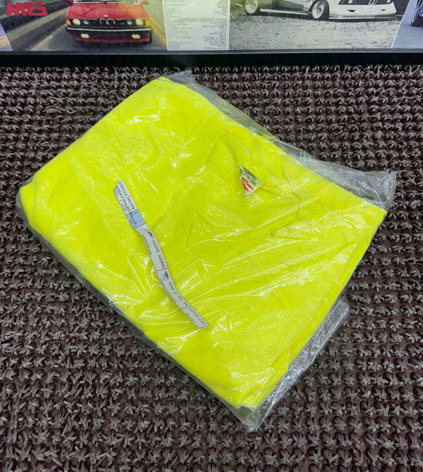 90’s BMW Classic Logo Yellow Tee NEW - Large