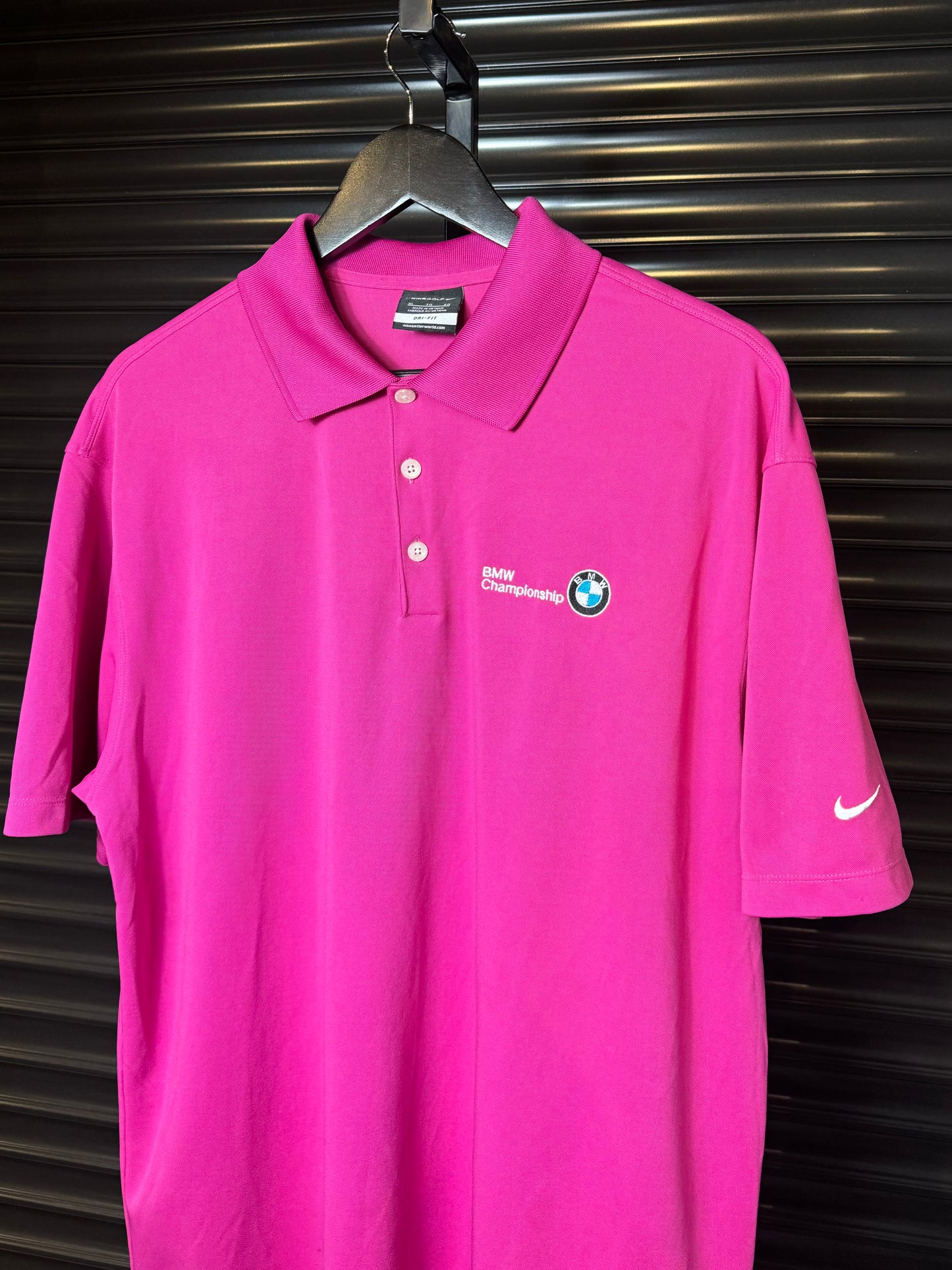 BMW Nike Golf Pink Polo Shirt - XL