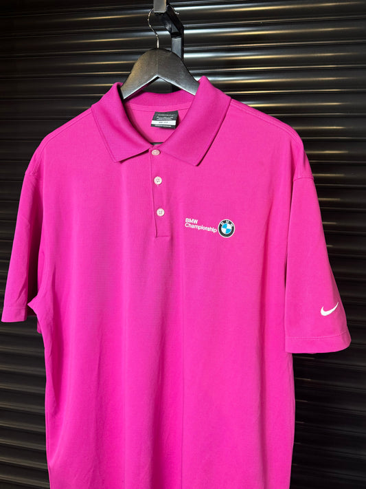 BMW Nike Golf Pink Polo Shirt - XL