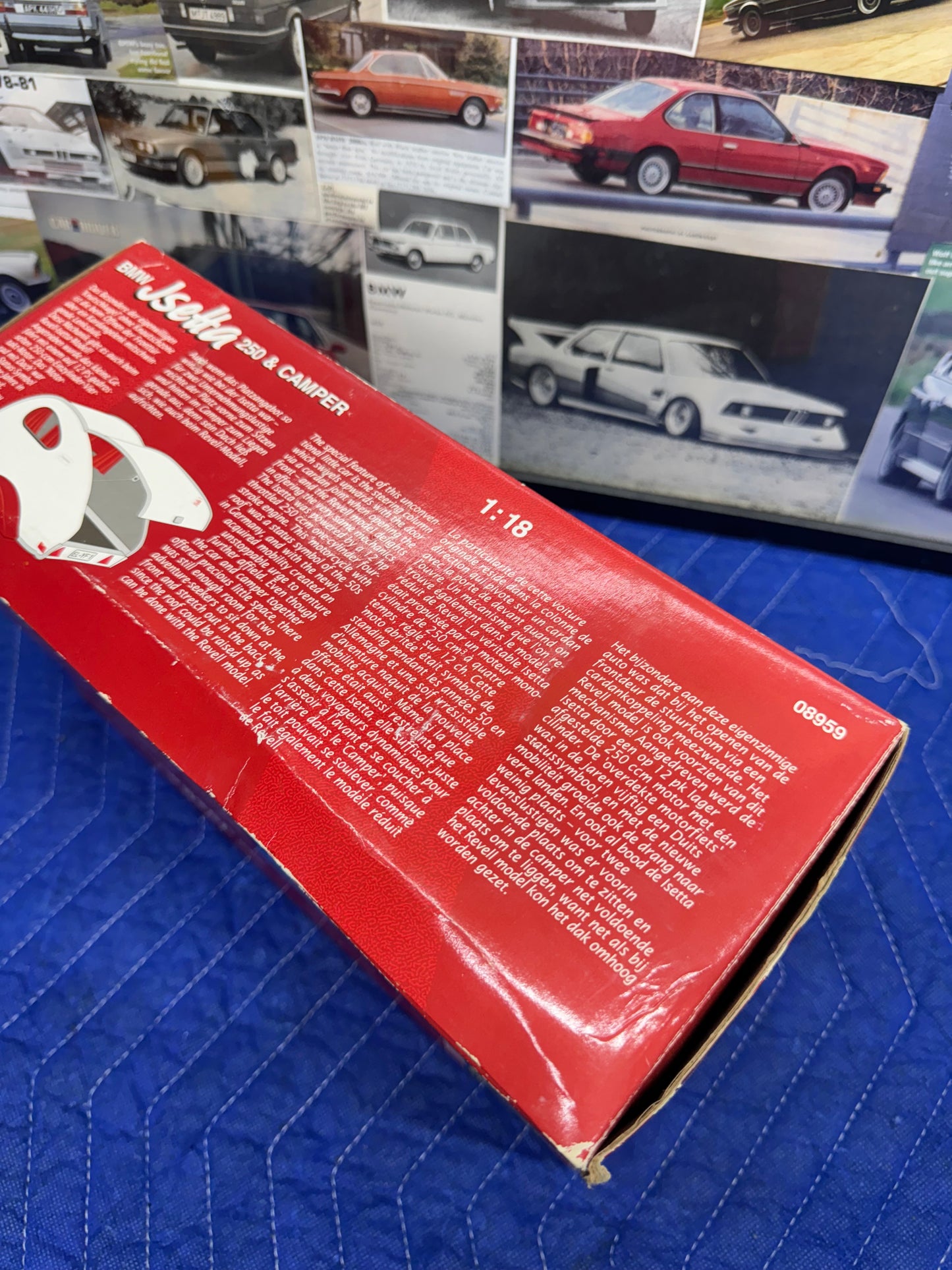 Vintage Isetta 250 & Camper Revell Red 1/18 Scale Diecast