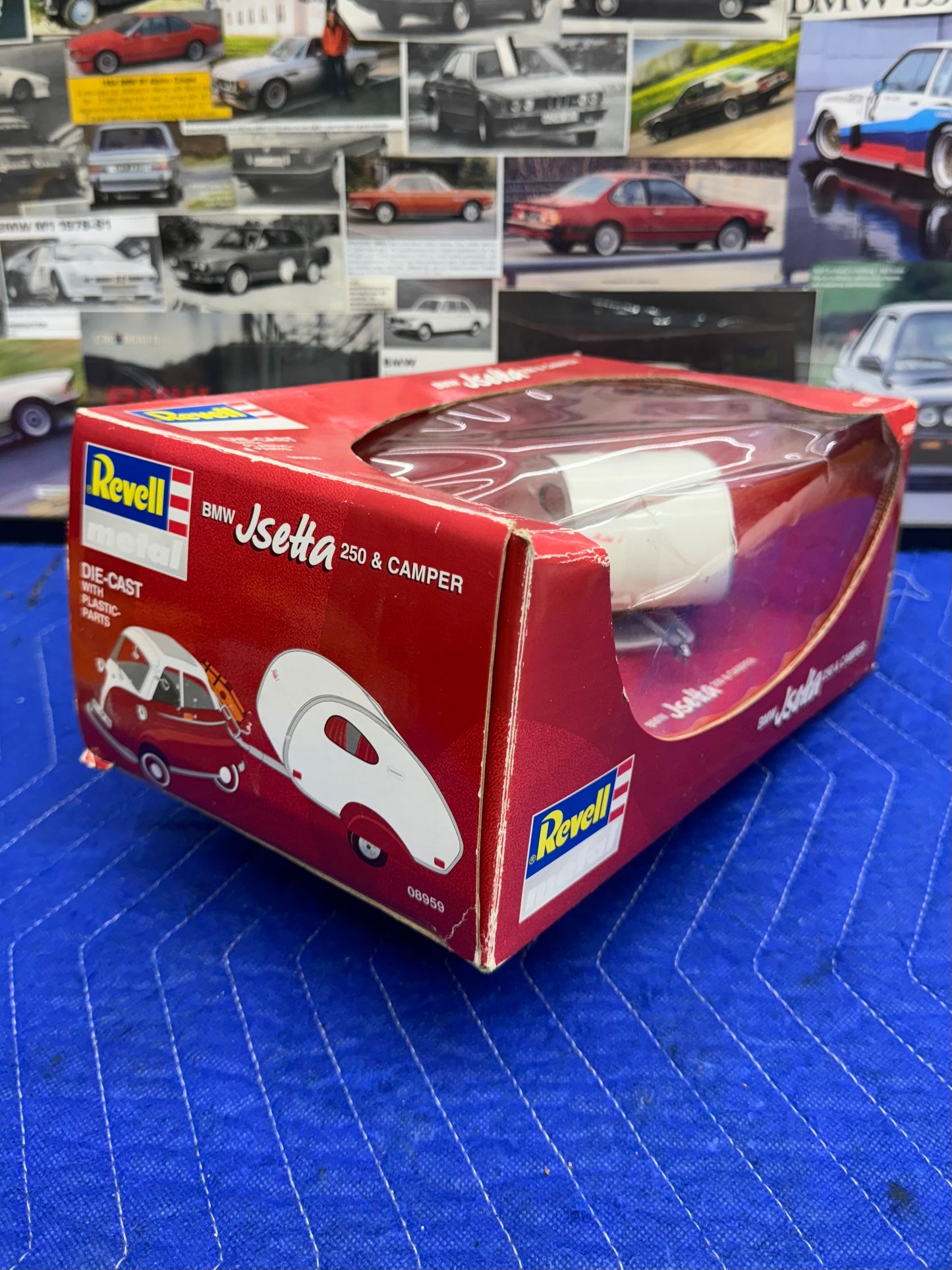 Vintage Isetta 250 & Camper Revell Red 1/18 Scale Diecast