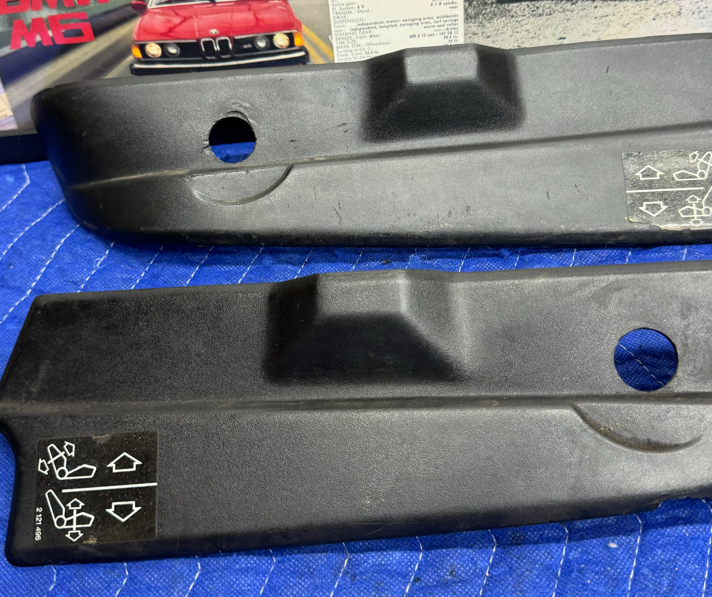 BMW E30 Sport Seat Side Trim Cover Black Set of 2