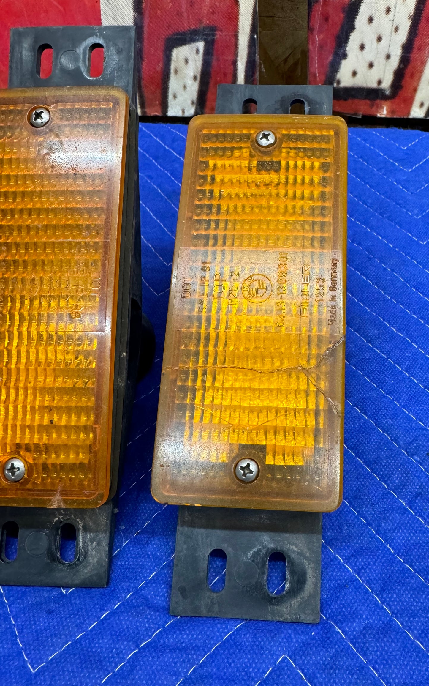 BMW E28 Front Turn Signal Parking Light Orange Set of 2 -  63131386608