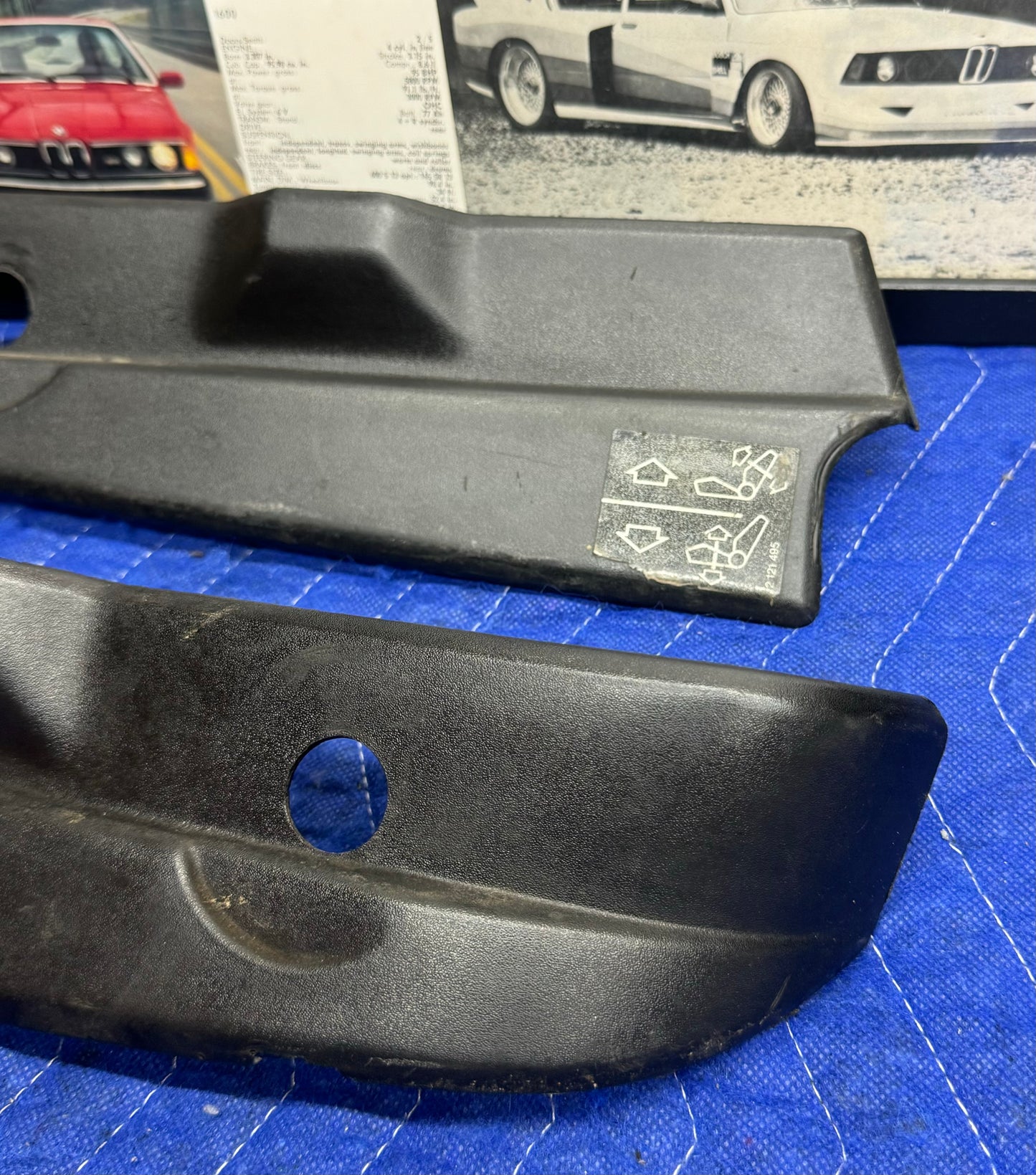 BMW E30 Sport Seat Side Trim Cover Black Set of 2