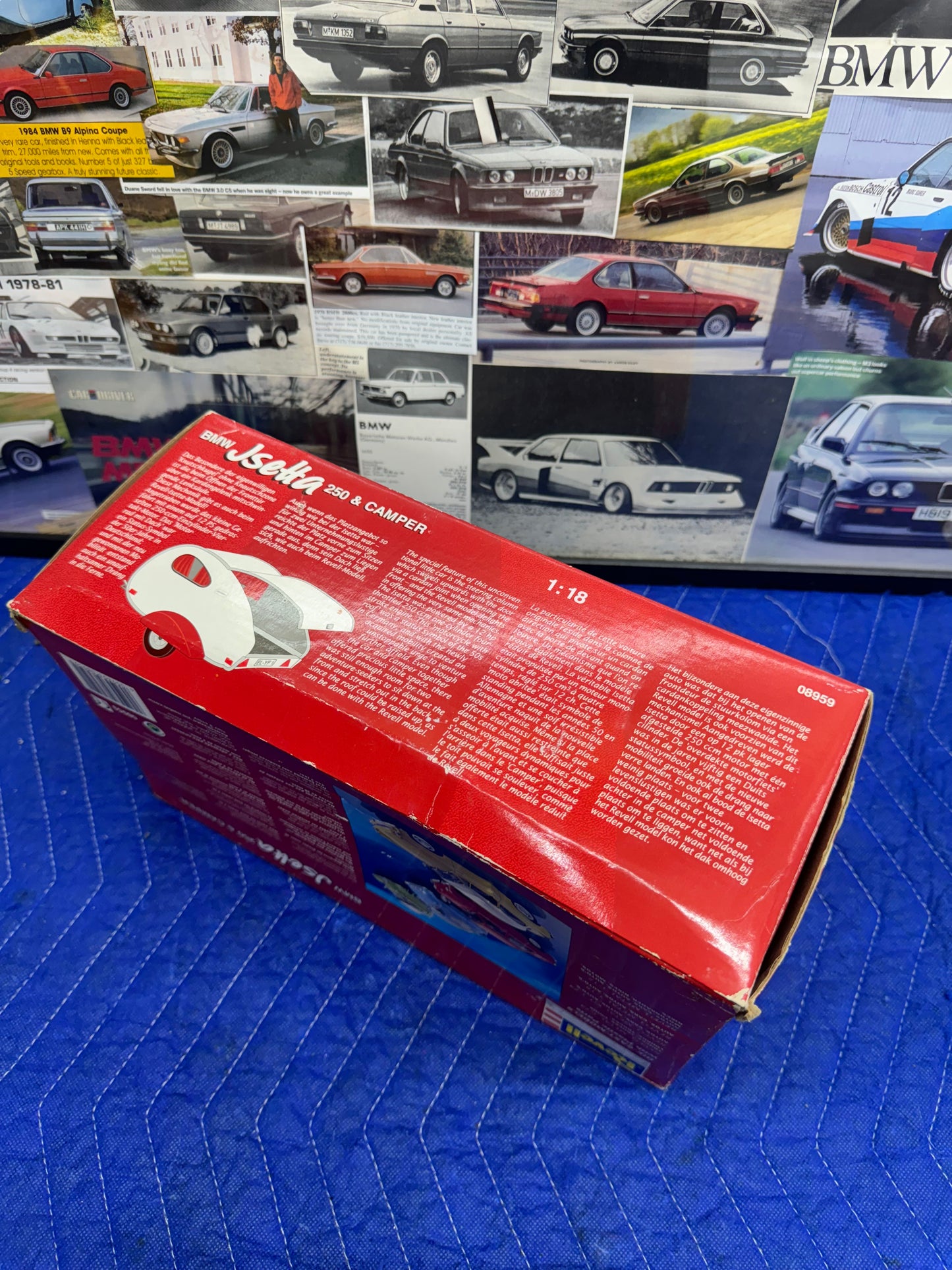 Vintage Isetta 250 & Camper Revell Red 1/18 Scale Diecast