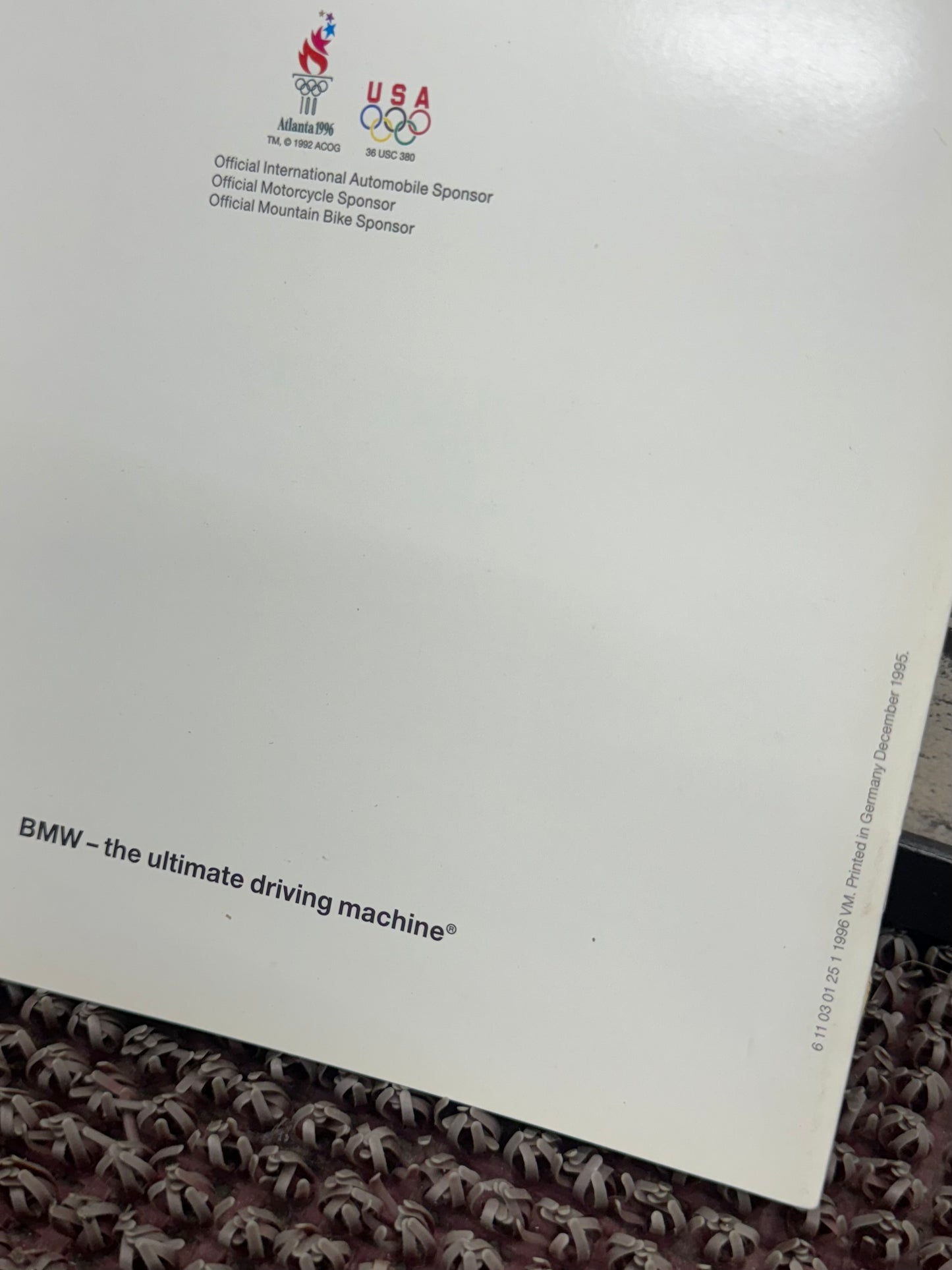 BMW E36 3-Series Convertibles #2 1995 Booklet