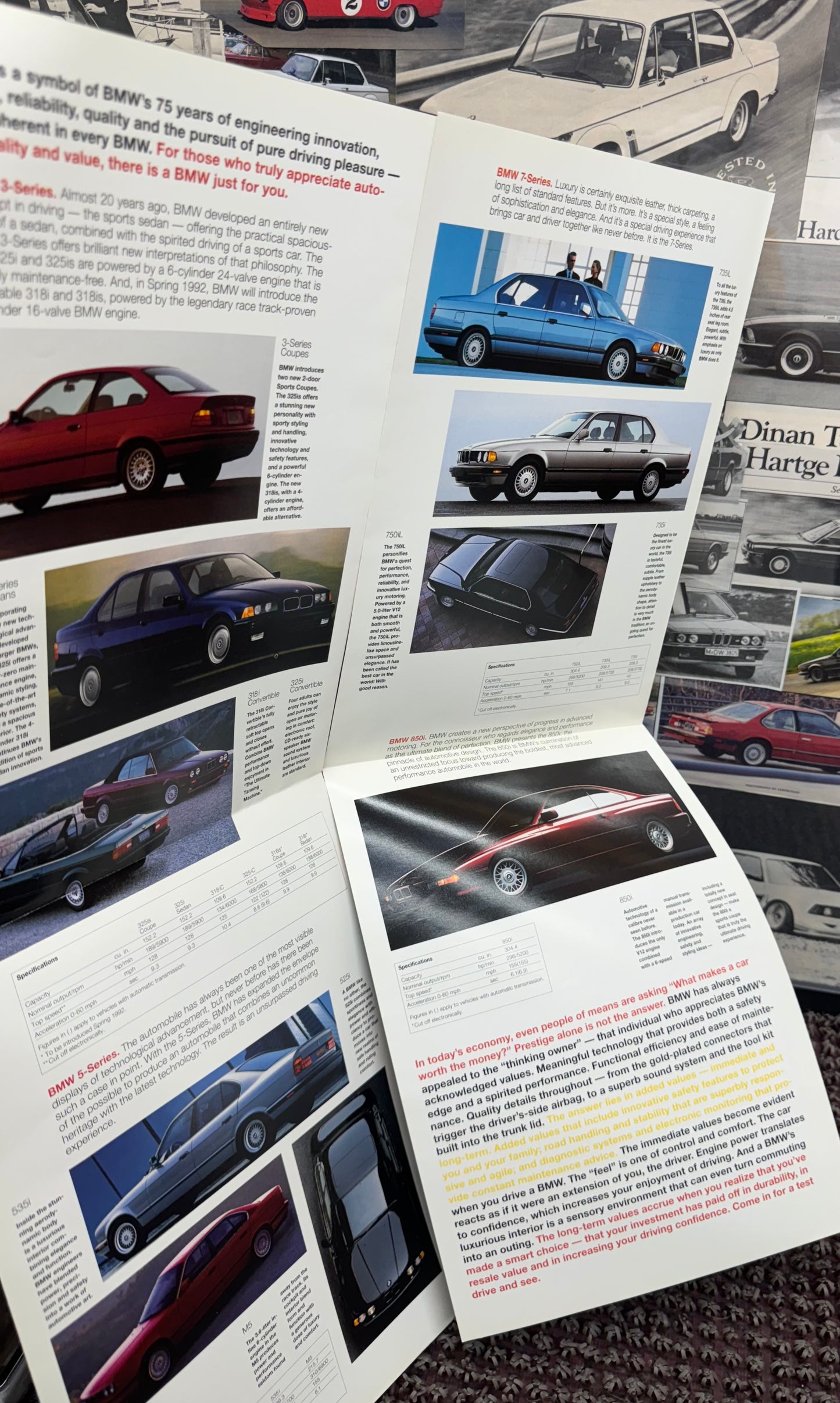 BMW E36 Poster 1992 Fold Out Brochure