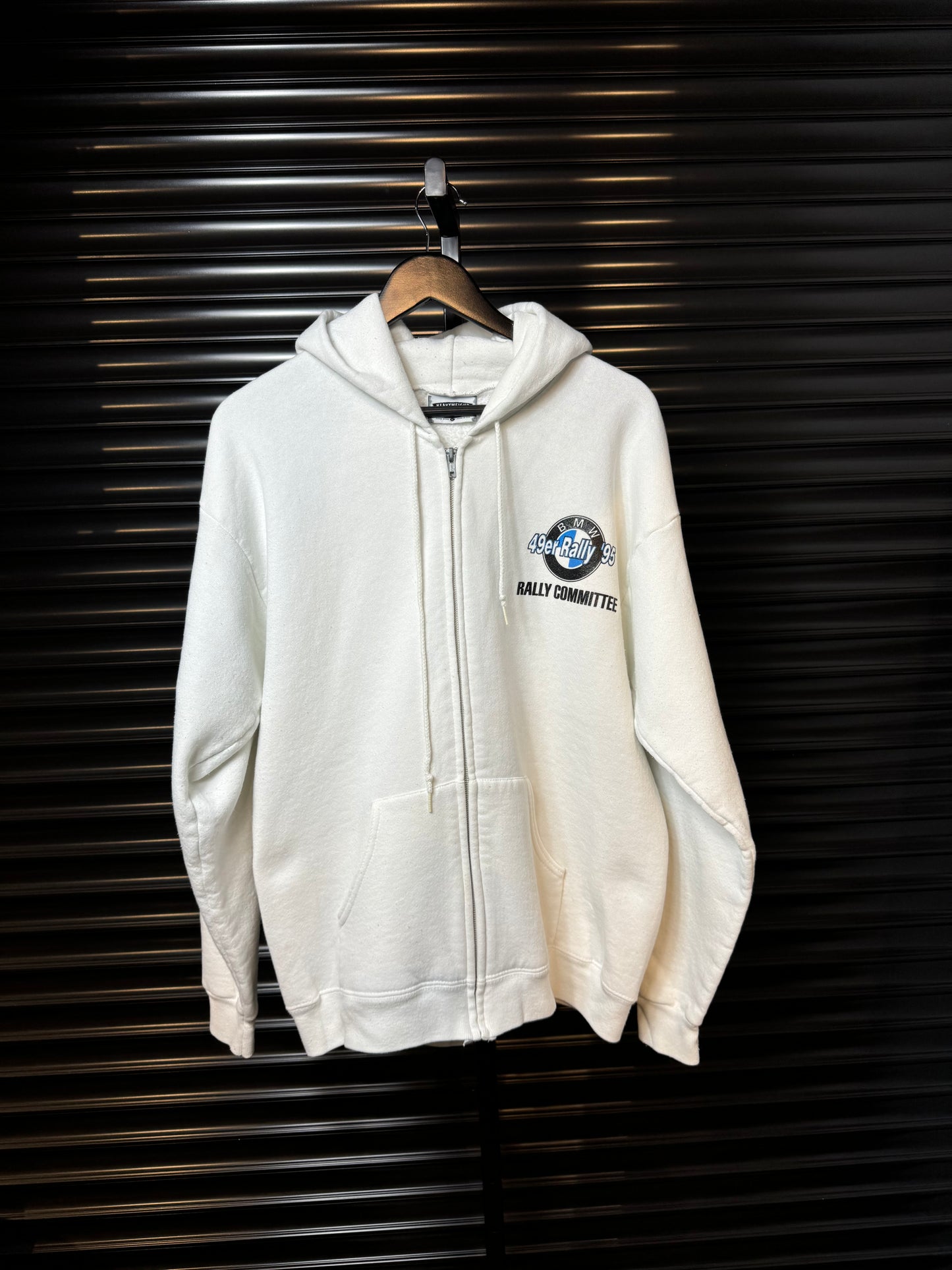 90’s BMW Motorcycles California 49ers Rally Zip Up Hoodie - Large