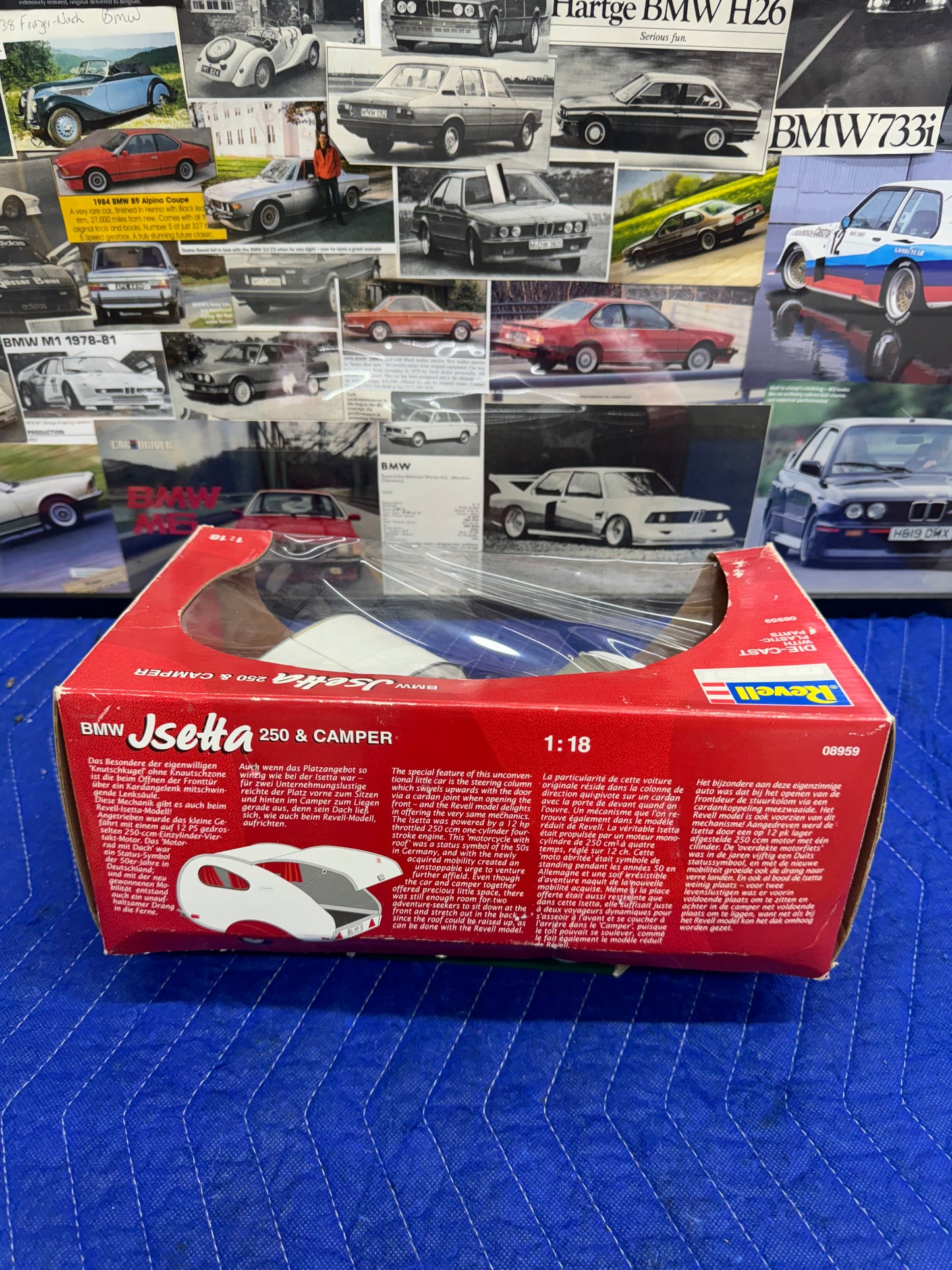Vintage Isetta 250 & Camper Revell Red 1/18 Scale Diecast
