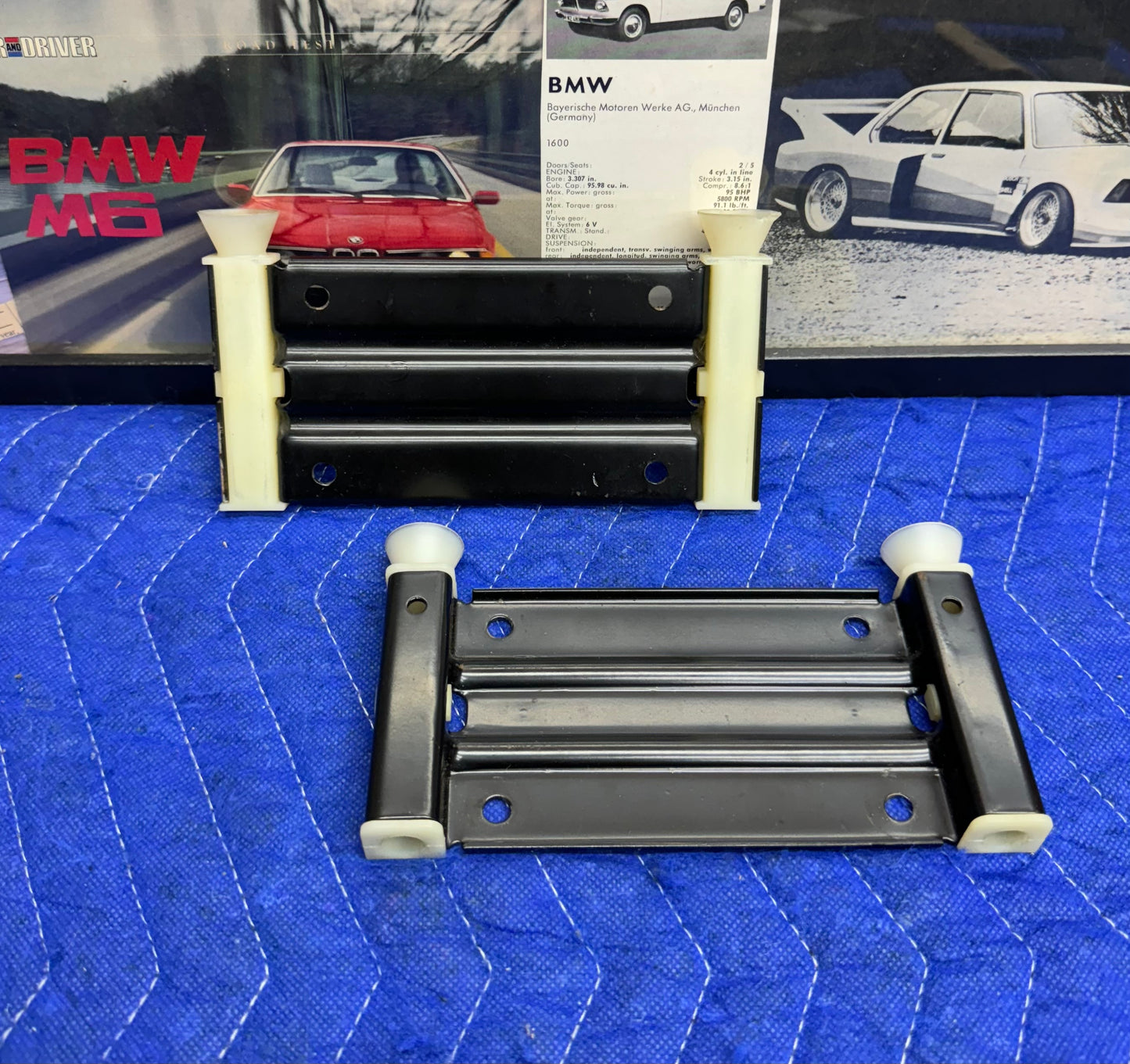 BMW E28 Euro Rear Headrest Brackets OEM