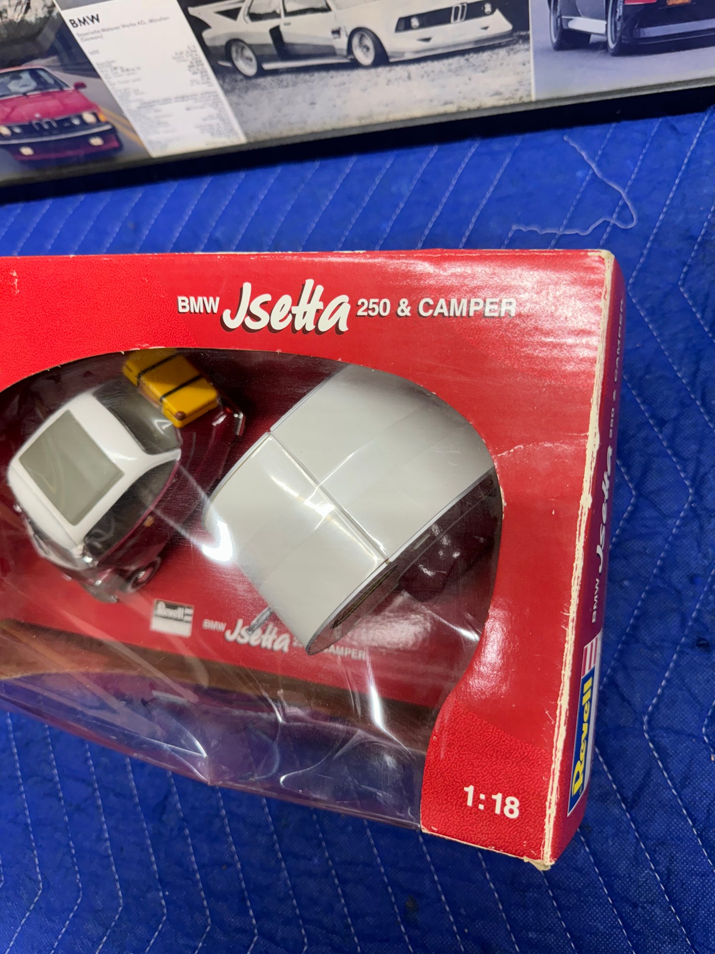 Vintage Isetta 250 & Camper Revell Red 1/18 Scale Diecast
