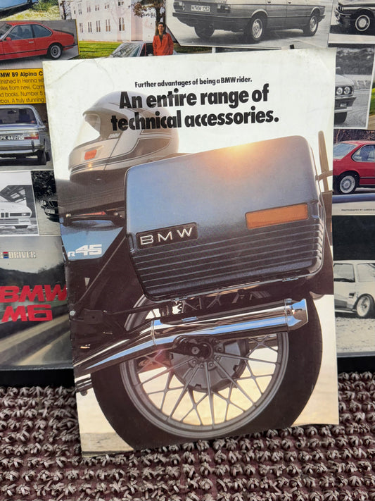 BMW Motorcycles 1984 Range Of Technical Acessories Booklet