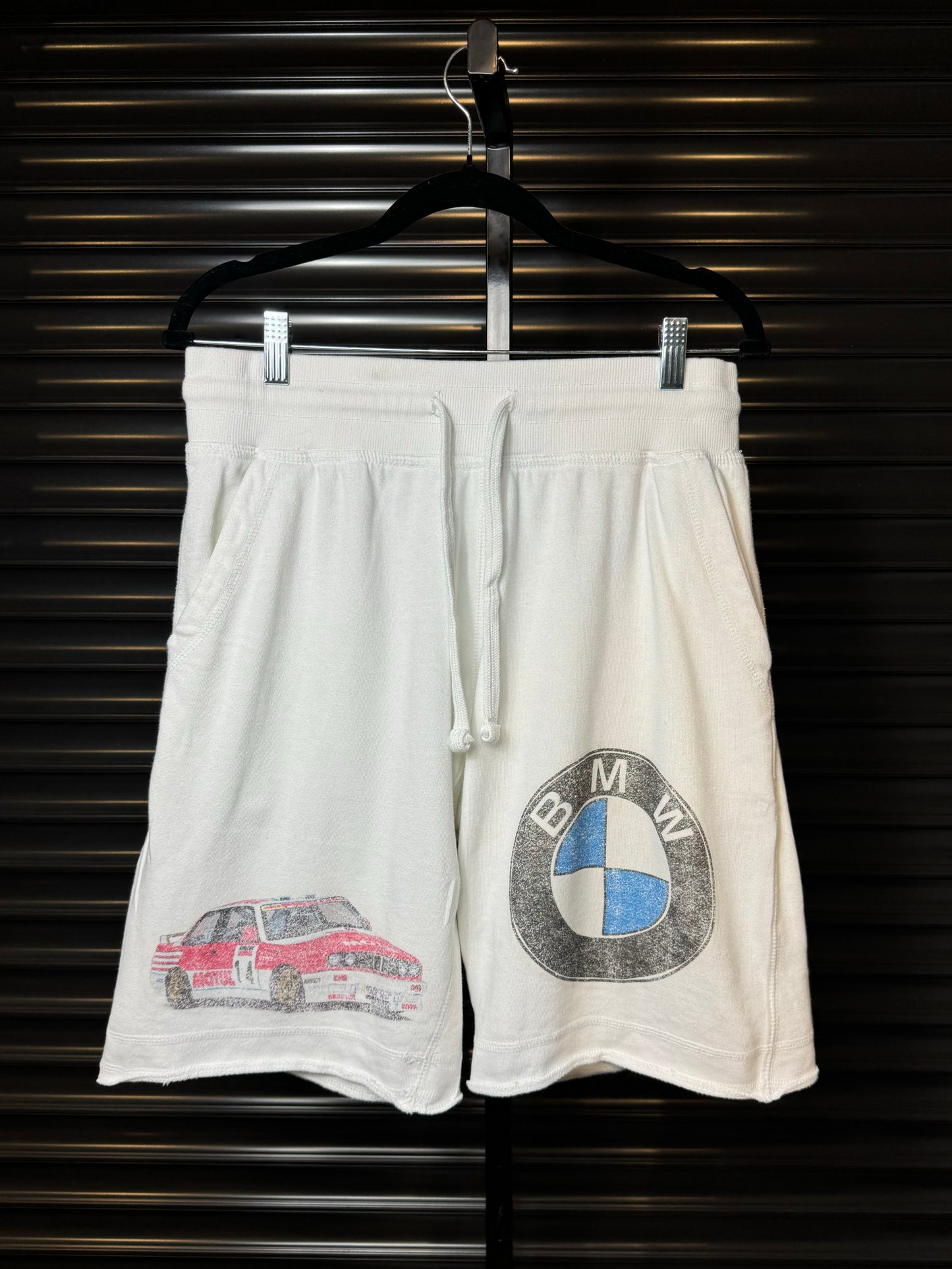 Vintage BMW E30 M3 No.14 Bastos White Shorts