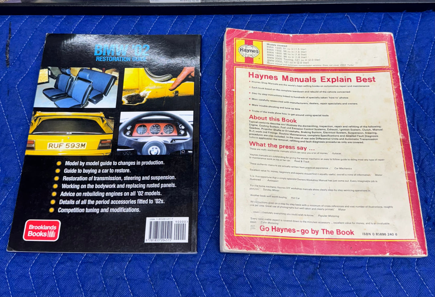 E10/2002 Haynes Workshop Manual & Restoration Guide Books