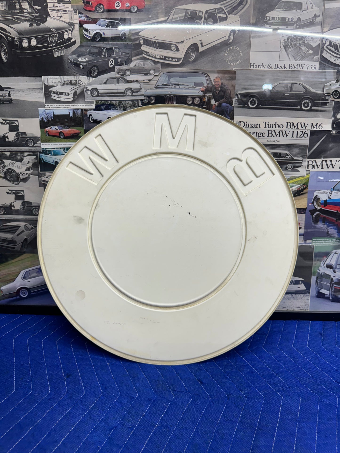 Vintage 70’s BMW Roundel Logo Dealer Sign 17 inches
