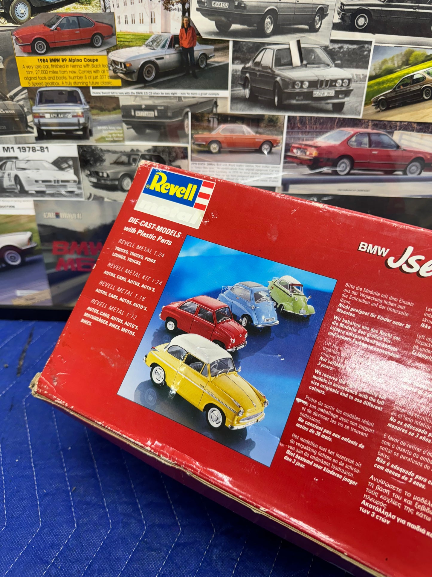 Vintage Isetta 250 & Camper Revell Red 1/18 Scale Diecast