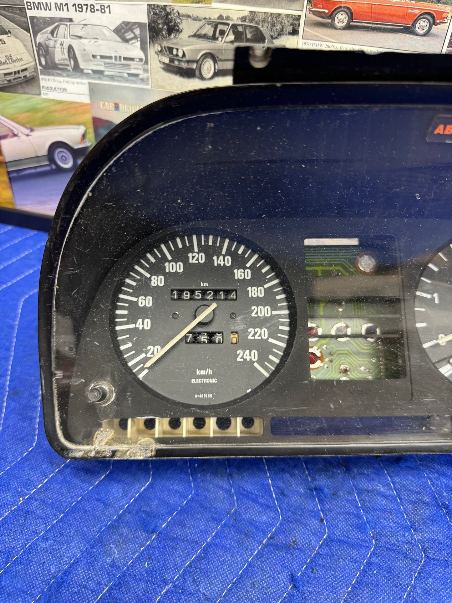 BMW E28 Euro 1981 528e Instrument Cluster - For Parts