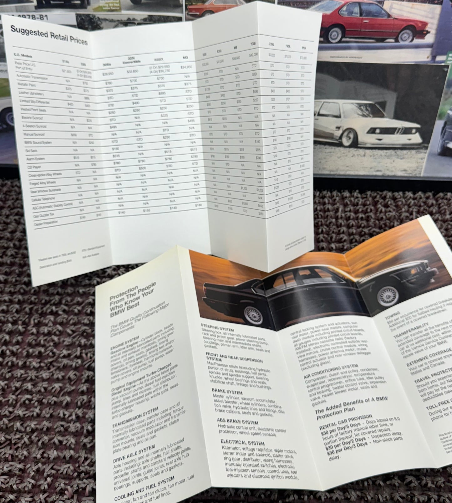 BMW 1990 Retail Prices + Quality Continuation Plan Brochures