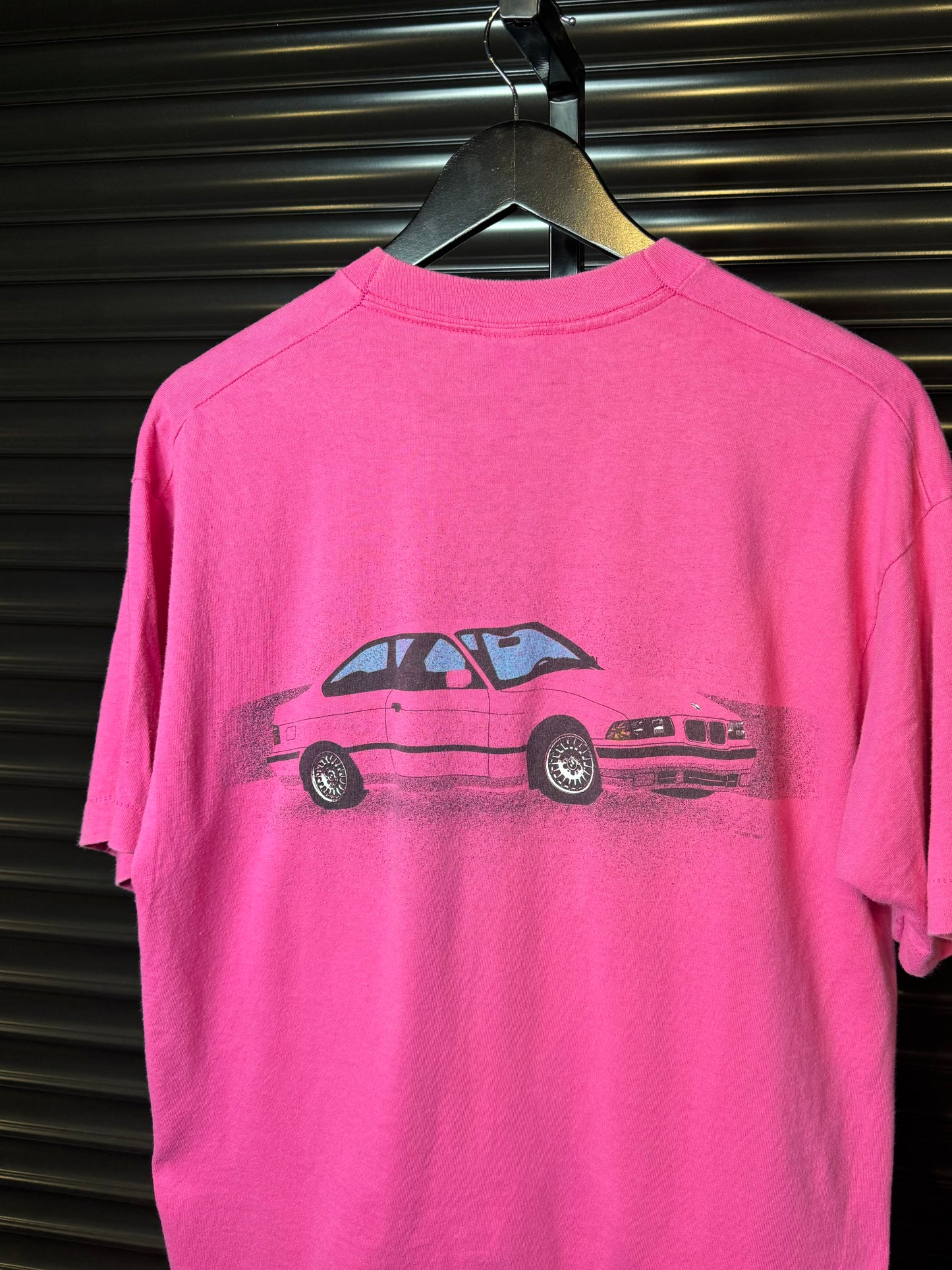 90’s BMW E36 Coupe Pink Tee - Large