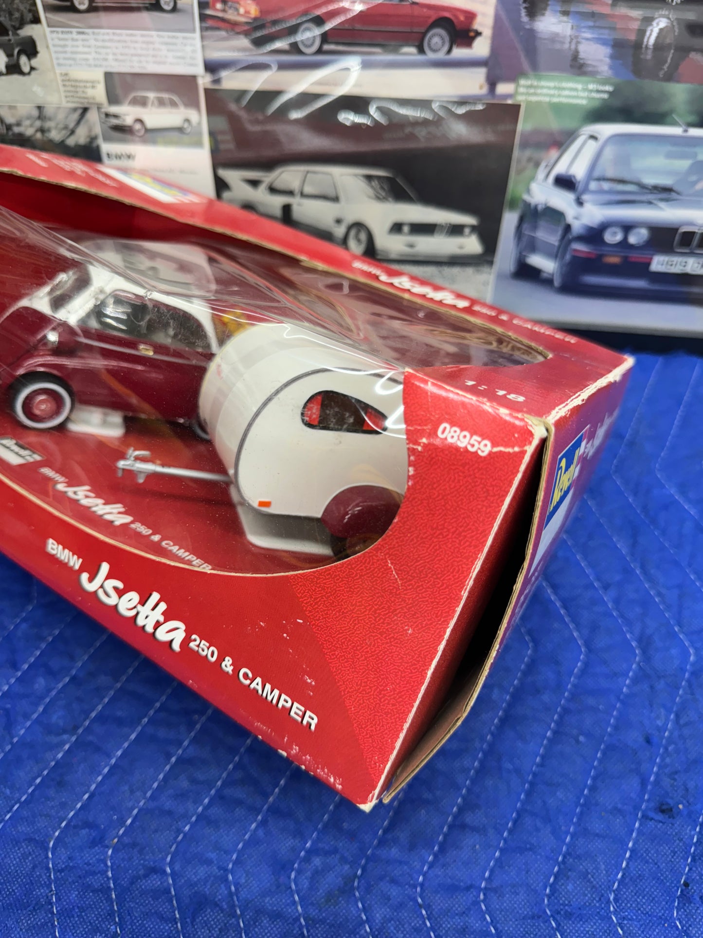 Vintage Isetta 250 & Camper Revell Red 1/18 Scale Diecast