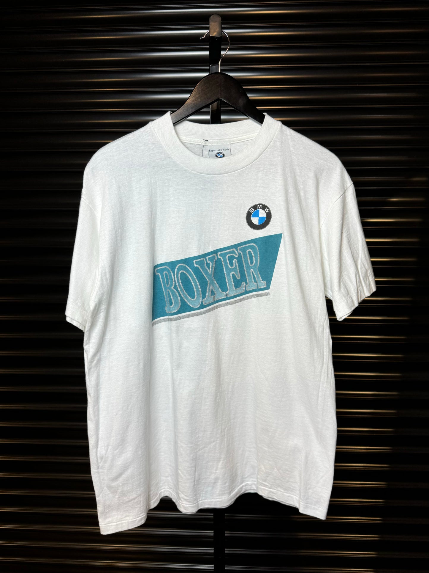 Vintage BMW Motorcycle Boxer Tee - White Medium