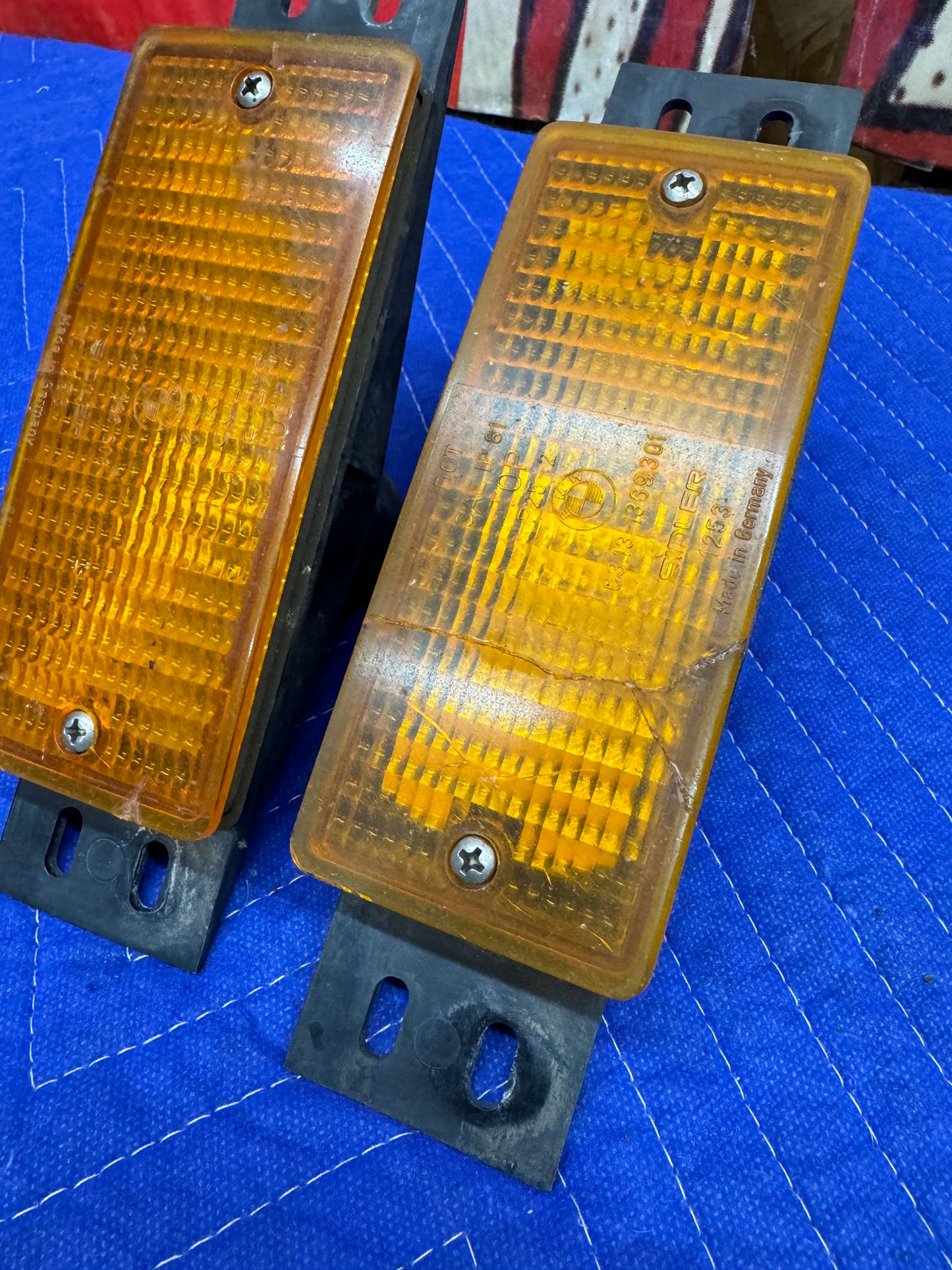 BMW E28 Front Turn Signal Parking Light Orange Set of 2 -  63131386608